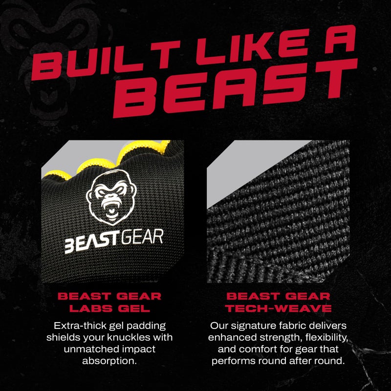 Beast Gear Hand Wraps for Boxing Gloves - Men & Women Inner Gel Quick Wraps for Combat Sports, MMA, and Martial Arts - Image 4